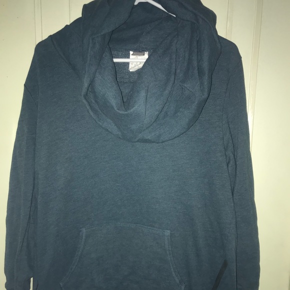 Old Navy Cowl Sweatshirt Zipper Accents 
